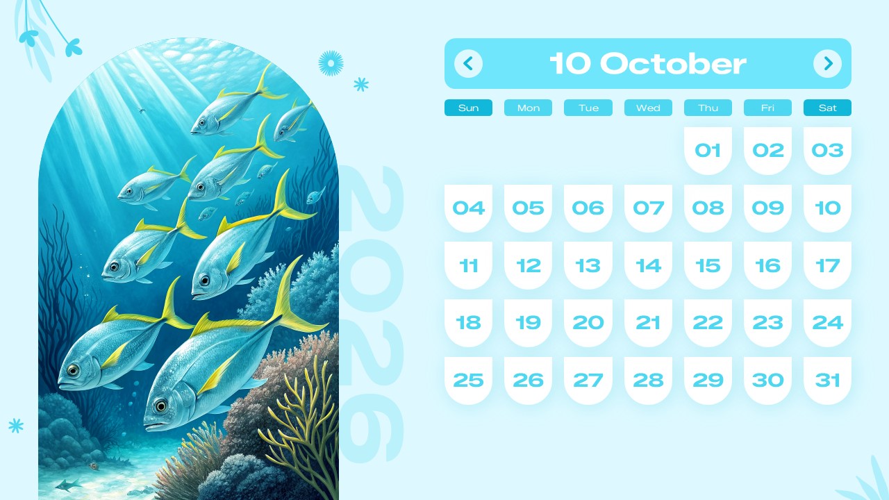 october 2026 calendar