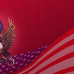 usa eagle and flag background