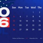 July 2026 holiday calendar