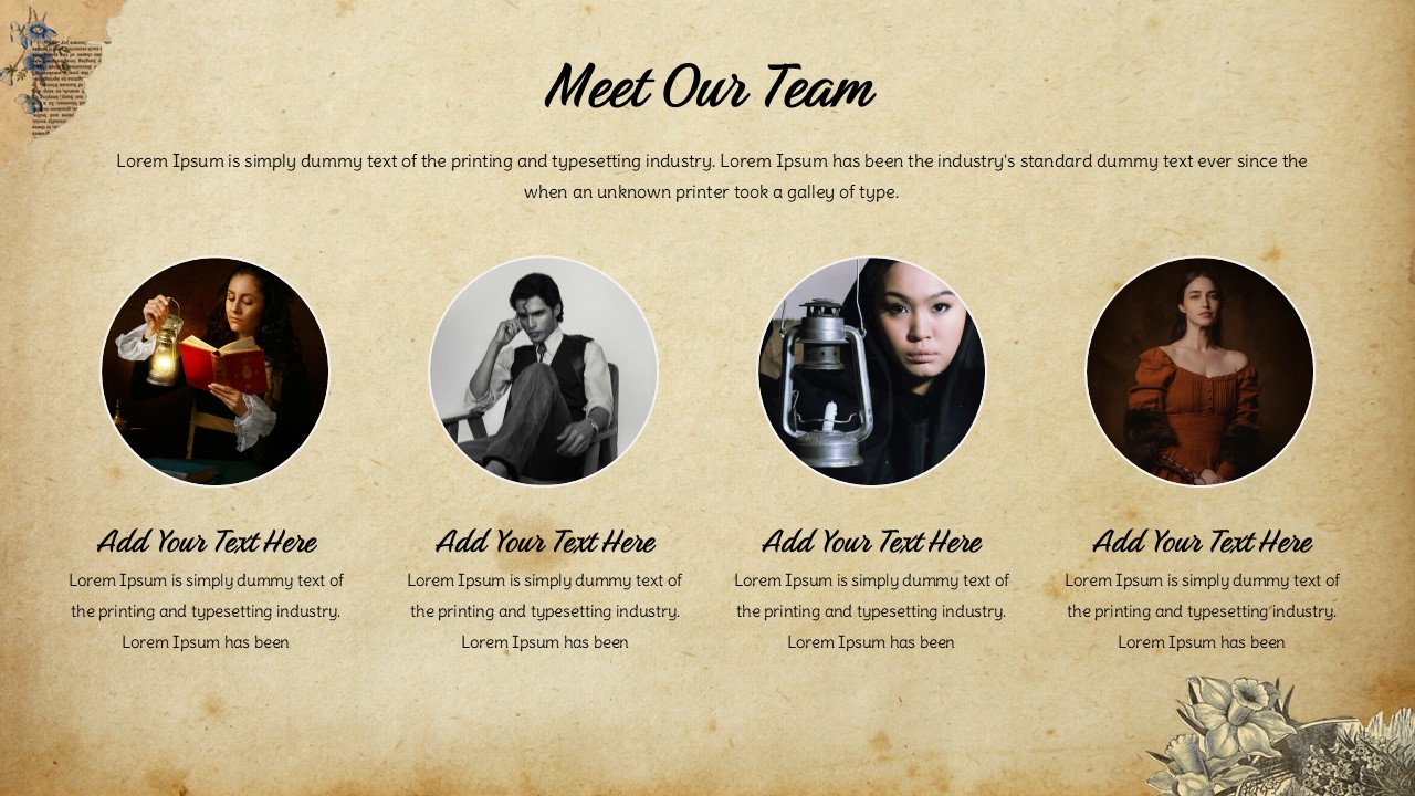 aesthetic meet our team template