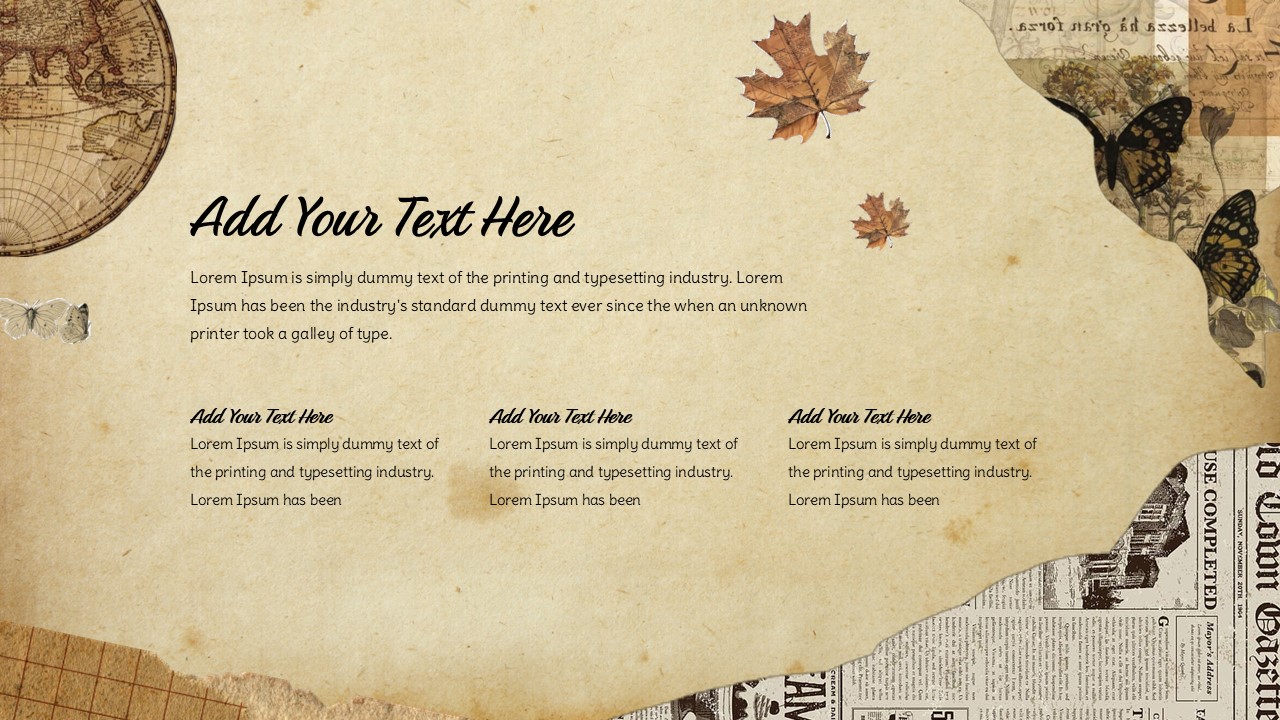 aesthetic vintage business slides