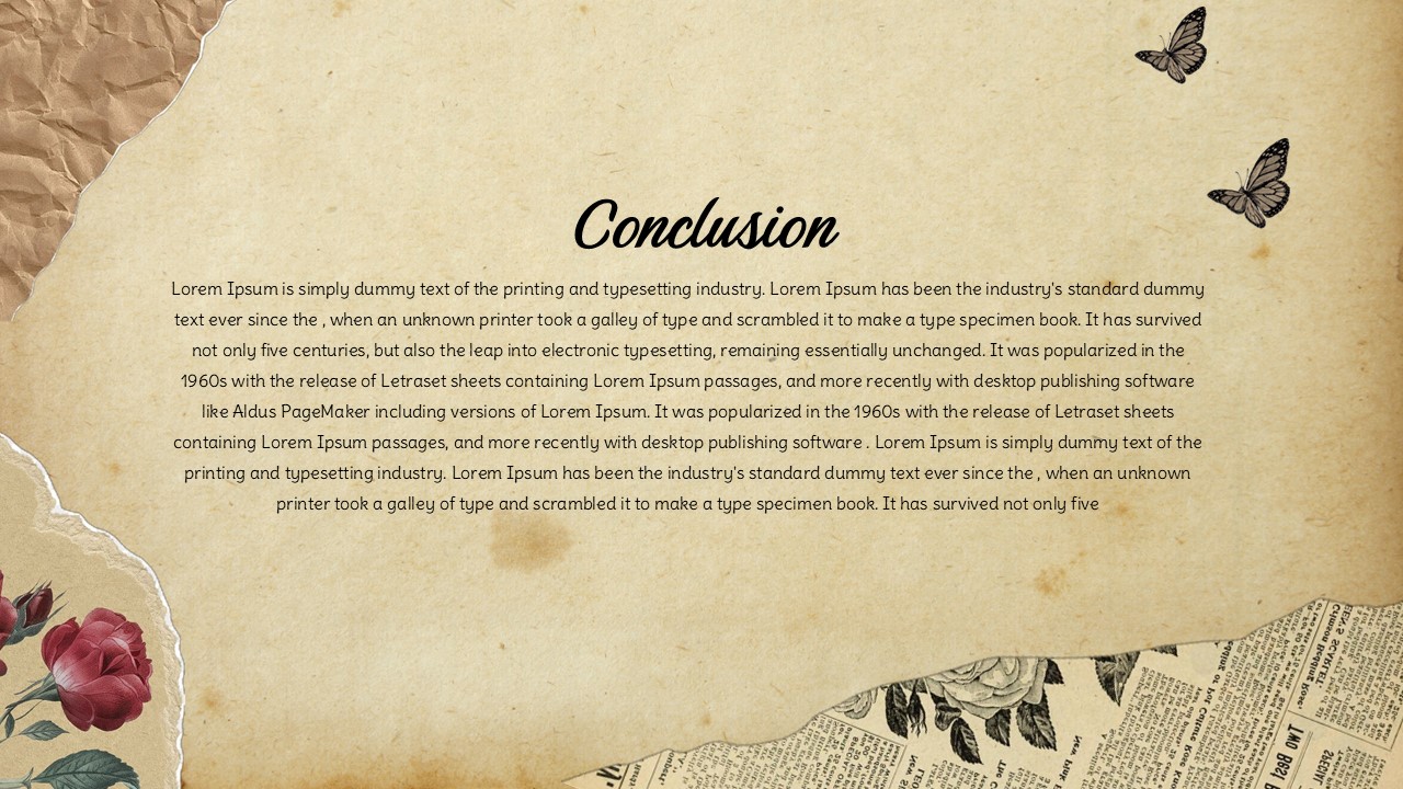 aesthetic vintage conclusion page