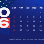 april 2026 holidays calendar