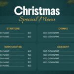 Christmas menu template for PowerPoint, Google Slides & Canva