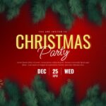 christmas party invitation template for PowerPoint, Google Slides and Canva