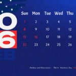 February 2026 holiday calendar us