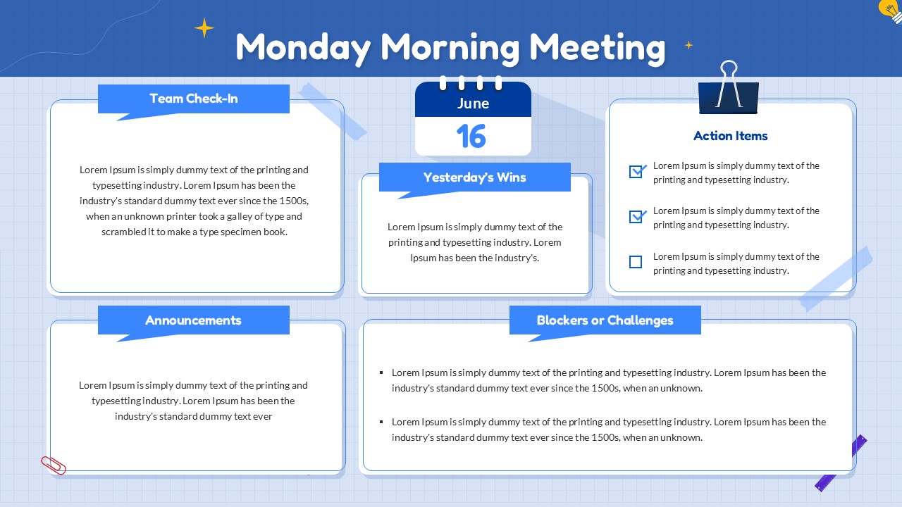 morning meeting template for powerpoint and google slides