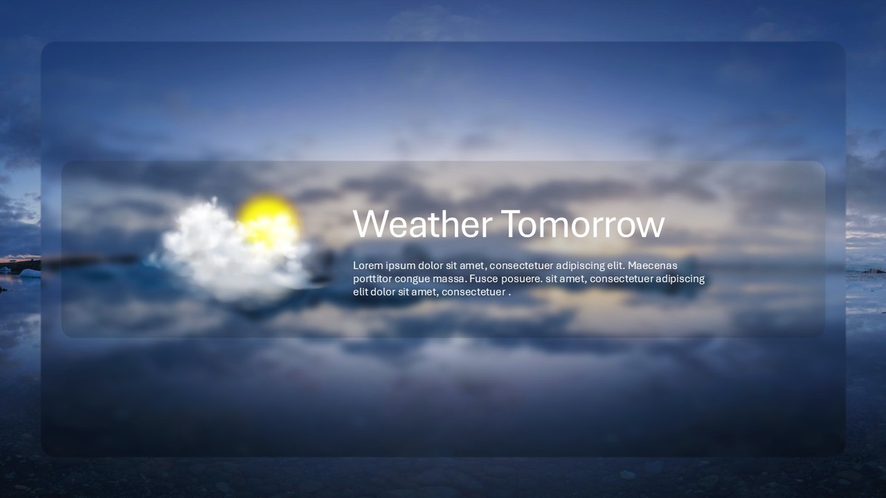 weather tomorrow report template for PowerPoint, Google Slides and Canva