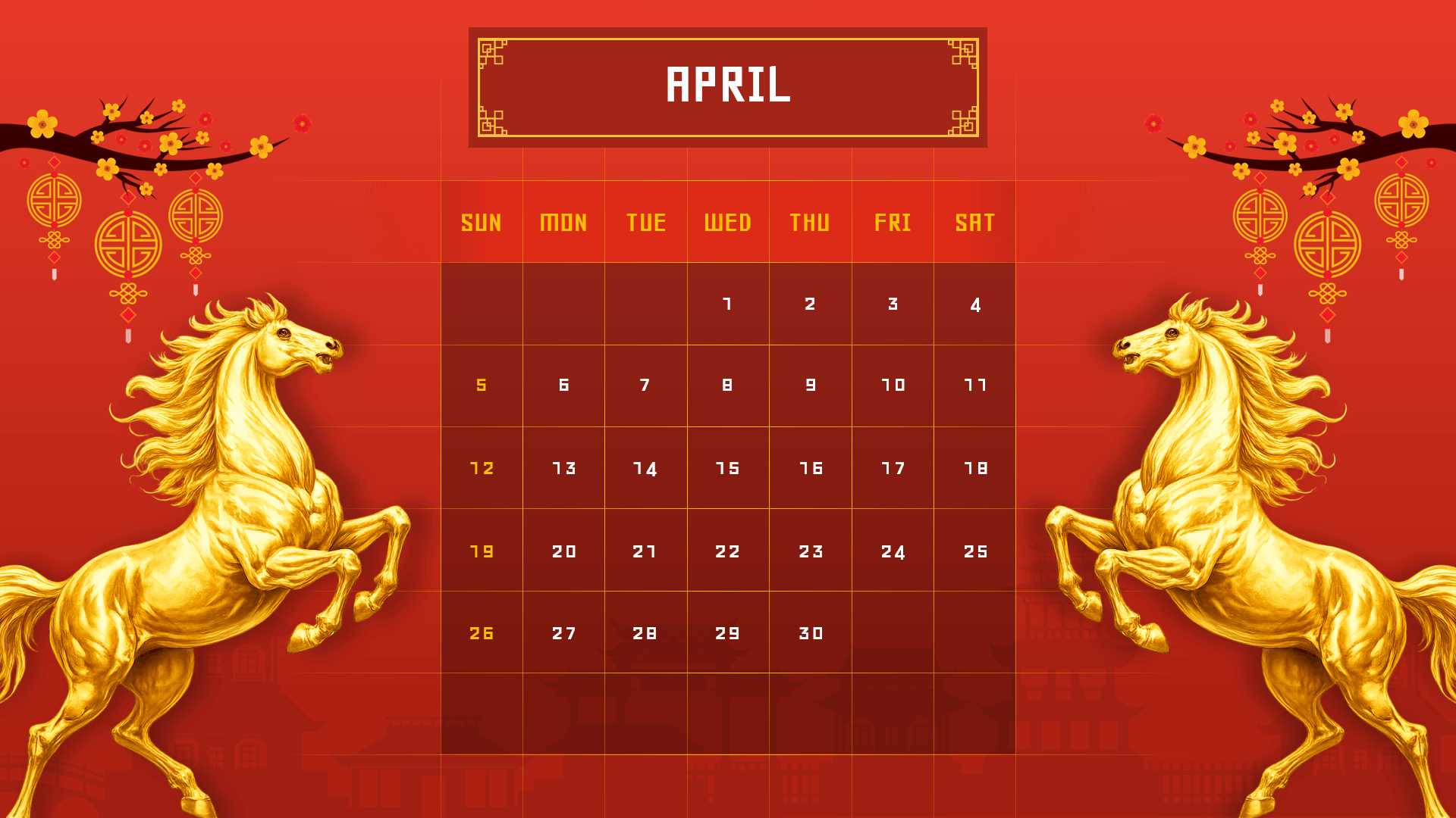 chinese april 2026 calendar