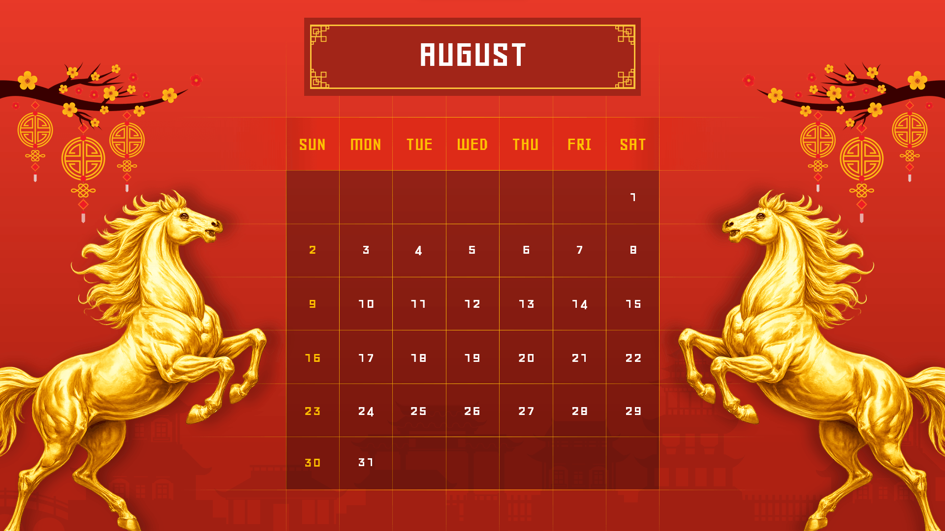 chinese august 2026 calendar