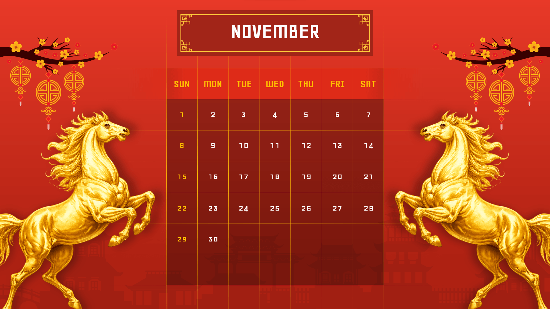 chinese november 2026 calendar