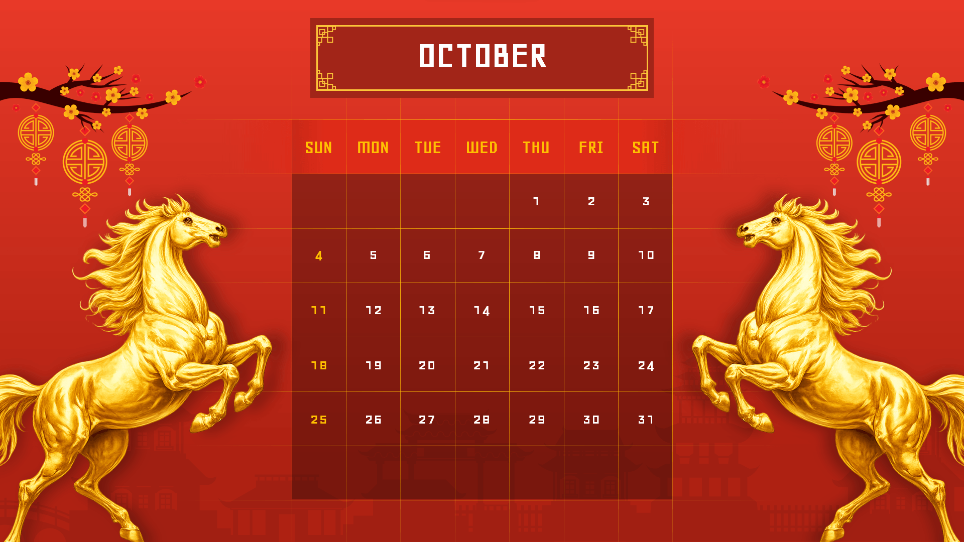 chinese october 2026 calendar