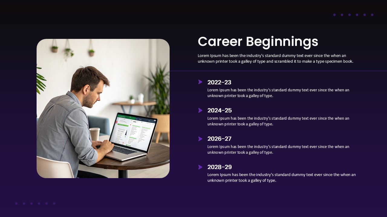 Self Intro Career Beginning Template