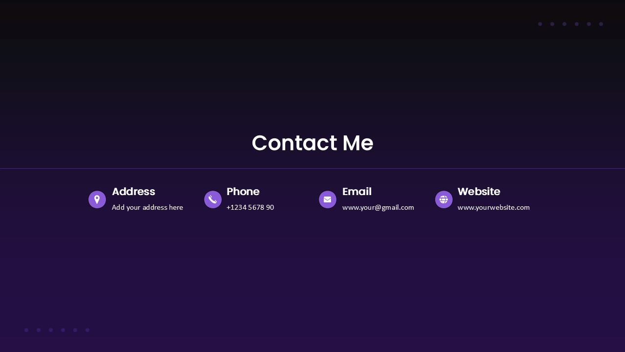 Self Intro Contact Me Template