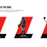 American Football Players Template - top performers showcase with three player profile sections