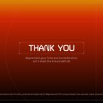 AI Thank You Template - professional closing slide with human profiles