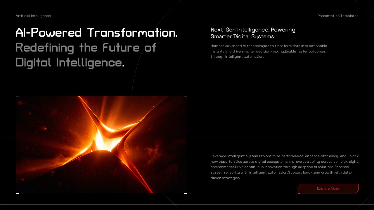 AI Transformation Template - next-gen intelligence positioning slide