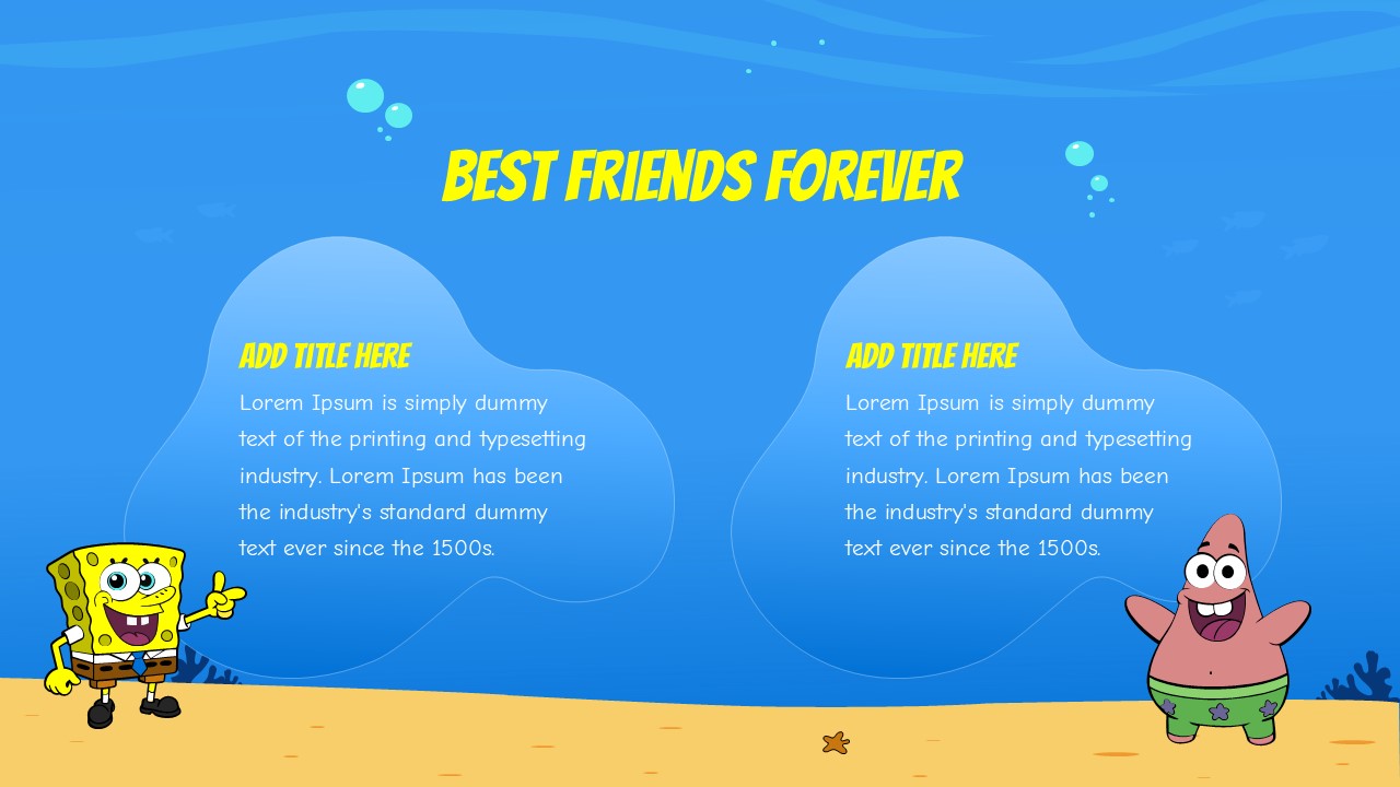 SpongeBob Inspired Comparison Slide