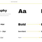 Brand Guidelines Template - typography slide with Archivo font family in three weights and sample text