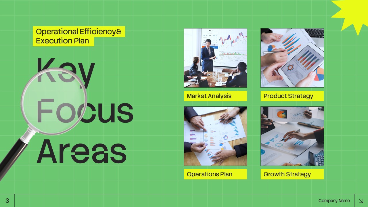 Business Executive Summary Template - dual chart layout with line graphs showing 6-month performance trends