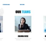 Corporate Strategy Team Members - Three professional headshots introduce key strategy leaders with clean spacing
