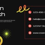 Creative Agency Contact - Complete contact information with icons for phone, email, address and website connections