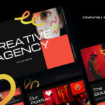 Creative Agency Pitch Deck Template - Dynamic overview showcasing vibrant slides with red-orange gradients and modern design