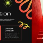 Creative Agency Solution - Dynamic red architecture photo presenting digital marketing and content creation solutions