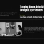 Design Agency Collaboration - Team working together with process explanation from vision to scalable reality