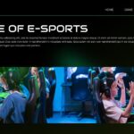 E-Sports Gaming Template - future slide with panoramic gaming environment image and text space