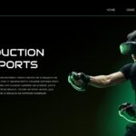 E-Sports Gaming Template - introduction slide with VR headset image and learn more button