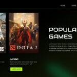 E-Sports Gaming Template - popular games slide showing PUBG and DOTA 2 game promotional images