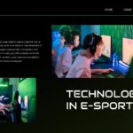 E-Sports Gaming Template - technology slide with RGB gaming setup photos and professional equipment
