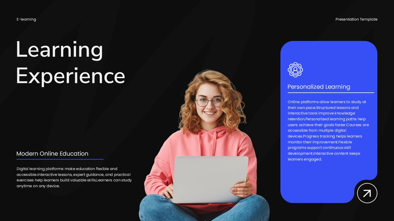 E-learning Template - Modern education experience with personalization