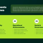 ESG Report Template - Achievements slide to highlight your sustainability milestones and accomplishments