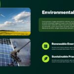 ESG Report Template - Environmental impact slide to showcase your green initiatives and renewable energy programs