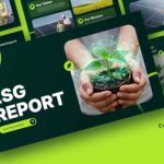 ESG Report Template - Professional cover slide to introduce your corporate sustainability presentation