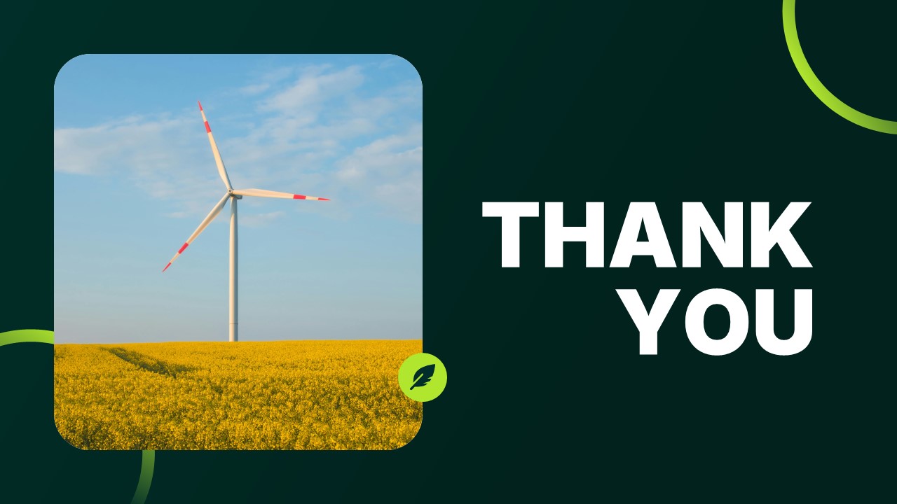 ESG Report Template - Thank you slide to professionally conclude your sustainability presentation