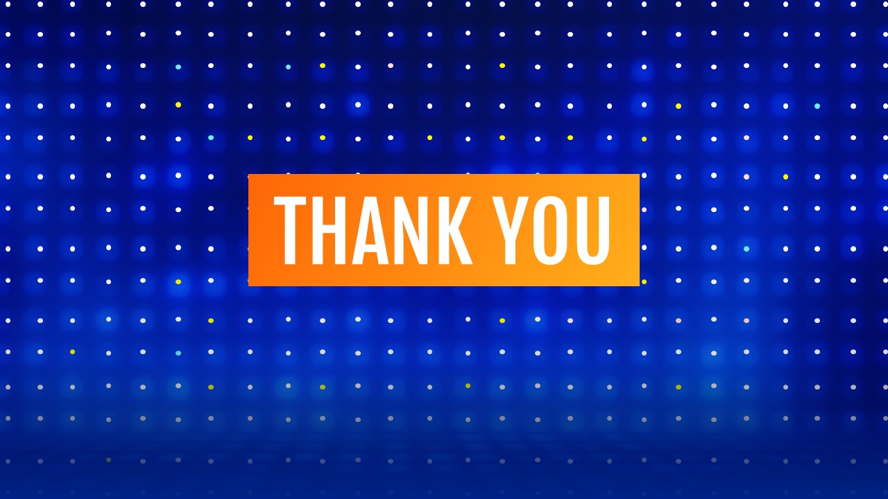 Family Feud Template - Thank you slide to conclude the game and appreciate participants