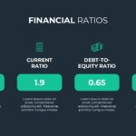 Financial Ratios Template - Four-column grid with ROI and key metrics