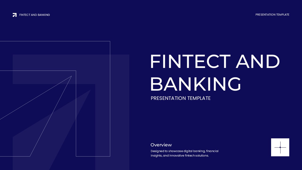 FinTech and Banking Template - Professional title slide to introduce your financial technology presentation