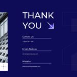 FinTech and Banking Template - Thank you slide to close presentations with contact information and company details