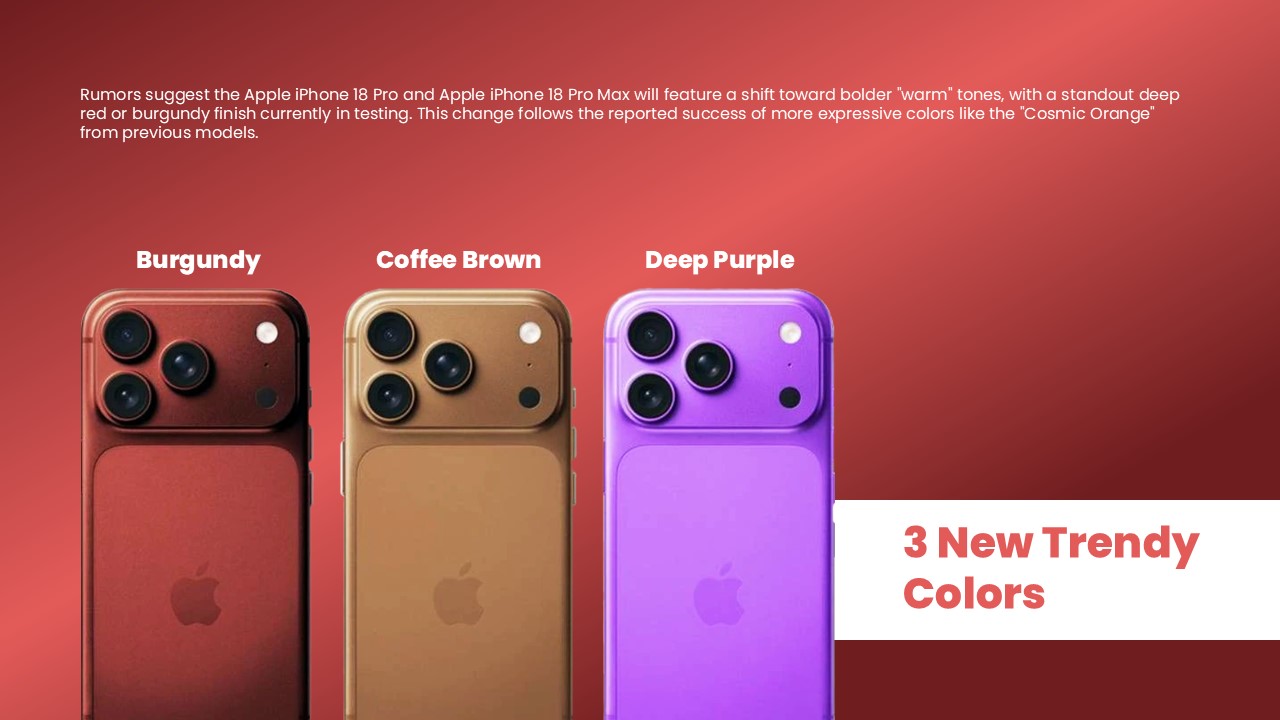 iPhone 18 Colors