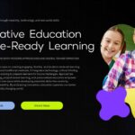 Plantilla de educación innovadora: diapositiva de introducción para explicar conceptos y beneficios del aprendizaje orientado al futuro.