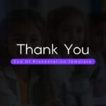 Plantilla de educación innovadora: diapositiva de agradecimiento para cerrar profesionalmente su presentación educativa.