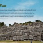 Machu Picchu Sacred Plaza Template - Content slide with stone walls and detailed information text