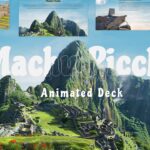 Machu Picchu Template - Animated cover slide with panoramic mountain vista and preview thumbnails