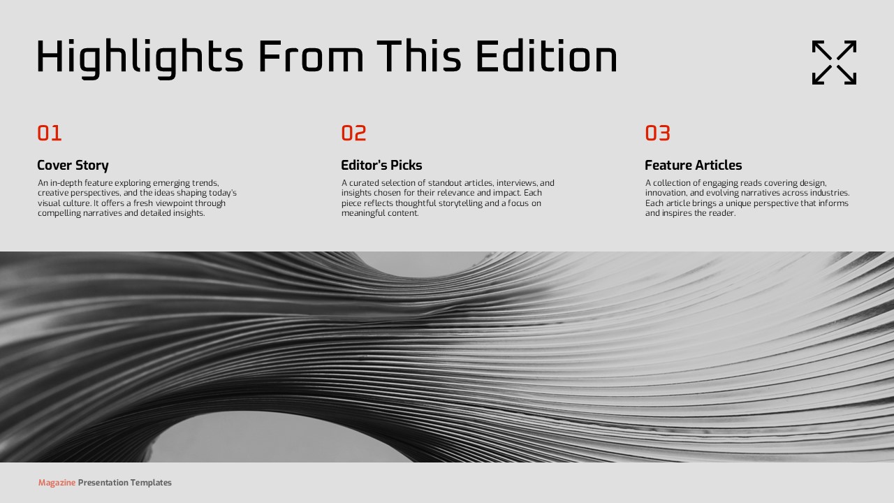 Magazine Layout Template for PowerPoint and Google Slides