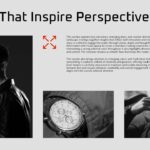 Magazine Template perspectives slide with portrait and image gallery