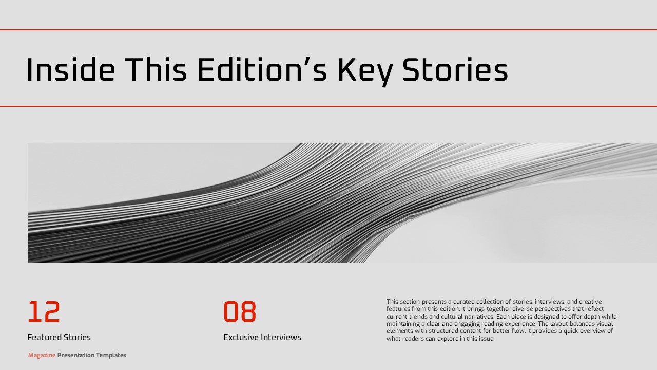 Magazine Layout Template for PowerPoint and Google Slides